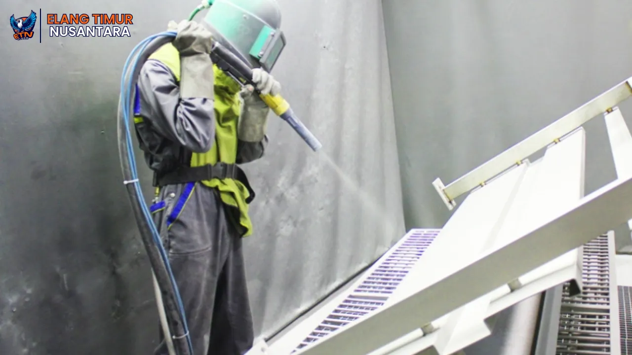 Harga jasa sandblasting per m2 dan per kg