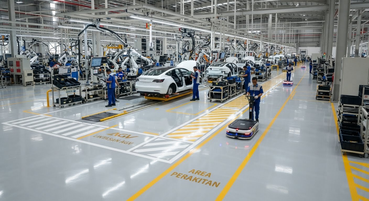 Blog 1 epoxy lantai pabrik otomatif