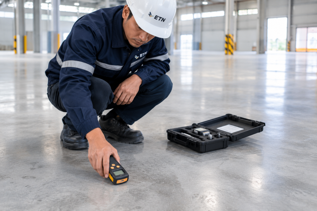 Cek Kadar Air Beton Sebelum Epoxy Lantai 1 cek kelembapan lantaai beton sebelum epoxy